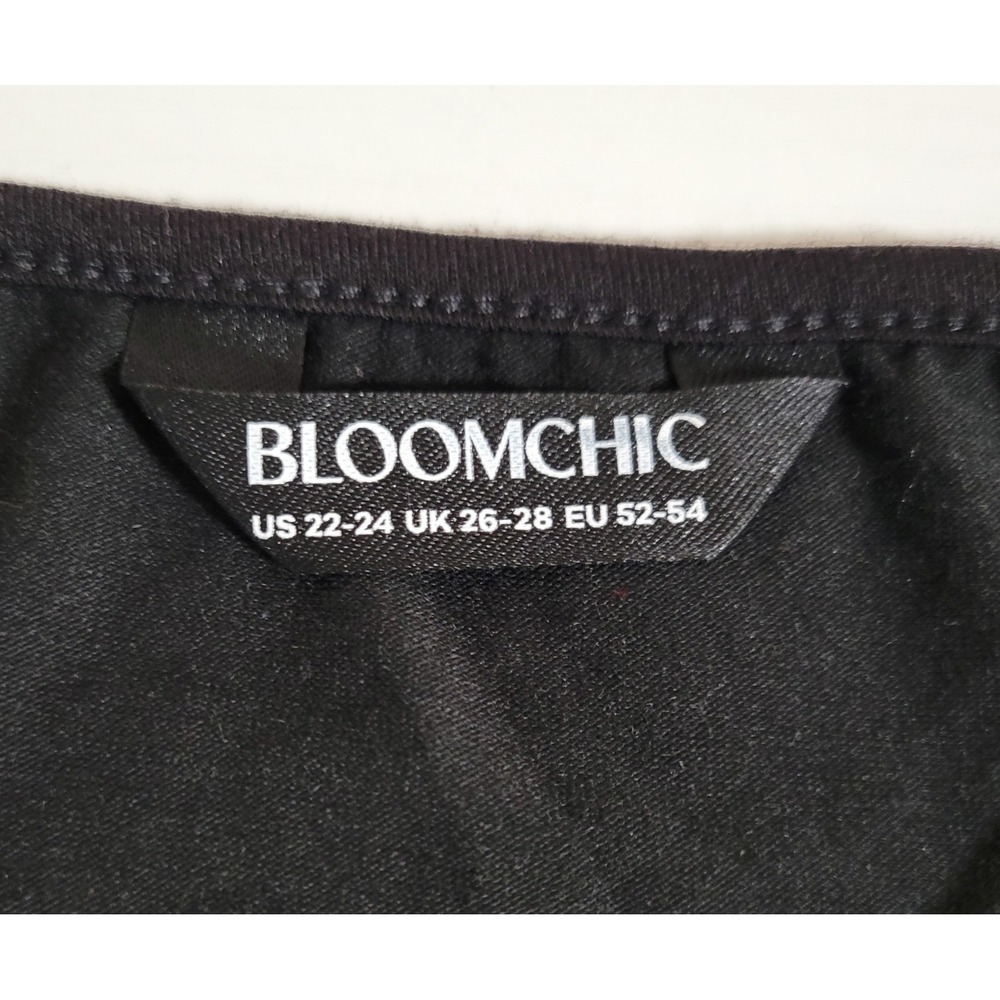 BloomChic Womens Blouse US 22-24 Black Bell Sleeve Shirt Top 1456 - Picture 5 of 7